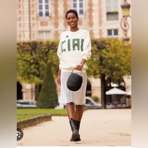 Clare V. Ciao Oversized sweatshirt cream NWOT